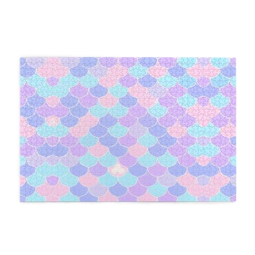 Jigsaw Puzzles1000 Teile Mjhkxlj Meerjungfrau Tattoo Bildqualität Holzpuzzle für Erwachsene und Kinder, lustige Puzzles, Stressabbau Puzzles von MJHKXLJ