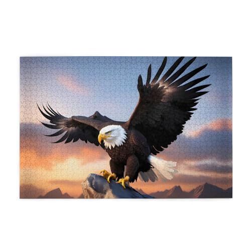 Jigsaw Puzzles1000 Teile Mjhkxlj Mighty Bald Eagle Picture Quality Wooden Puzzle for Adults and Kids, Fun Puzzles, Stress Relieving Puzzles Jigsaw Puzzles1000 Teile Mjhkxlj Mighty Bald Eagle Picture Quality Wooden Puzzle for Adults and Kids, Fun Puzzles, Stress Relieving Puzzles von MJHKXLJ