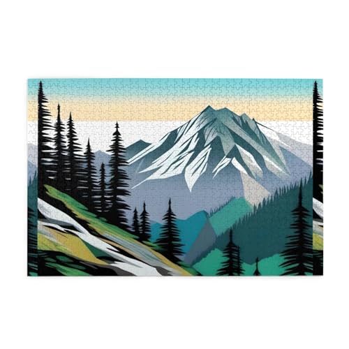 Jigsaw Puzzles1000 Teile Mjhkxlj Mountain and Pine Tree Picture Quality Wooden Puzzle for Adults and Kids, Fun Puzzles, Stress Relieving Puzzles Jigsaw Puzzles1000 Teile Mjhkxlj Mountain and Pine Tree Picture Quality Wooden Puzzle for Adults and Kids, Fun Puzzles, Stress Relieving Puzzles von MJHKXLJ