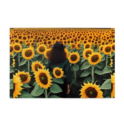 Jigsaw Puzzles1000 Teile Mjhkxlj Sonnenblumenfeld Bildqualität Holzpuzzle für Erwachsene und Kinder, lustige Puzzles, Stressabbau-Puzzles Jigsaw Puzzles1000 Teile Mjhkxlj Sonnenblumenfeld Bildqualität Holzpuzzle für Erwachsene und Kinder, lustige Puzzles, Stressabbau-Puzzles von MJHKXLJ