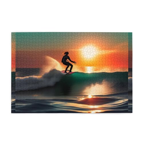 Jigsaw Puzzles1000 Teile Mjhkxlj Sonnenuntergang Meer Surfen Meereslandschaft Bildqualität Holzpuzzle für Erwachsene und Kinder, lustige Puzzles, Stressabbau Puzzles Jigsaw Puzzles1000 Teile Mjhkxlj Sonnenuntergang Meer Surfen Meereslandschaft Bildqualität Holzpuzzle für Erwachsene und Kinder, lustige Puzzles, Stressabbau Puzzles von MJHKXLJ
