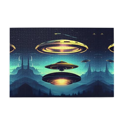 Jigsaw Puzzles1000 Teile Mjhkxlj Spacecraft Descend Picture Quality Wooden Puzzle for Adults and Kids, Fun Puzzles, Stress Relieving Puzzles von MJHKXLJ
