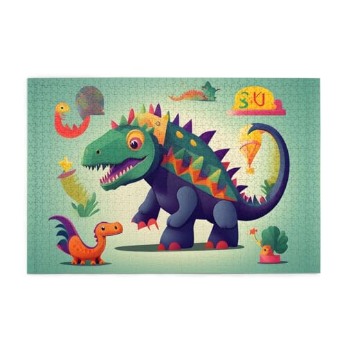 Jigsaw Puzzles1000 Teile Mjhkxlj Stilvolle Lernalphabets mit Dinosauriern Bildqualität Holzpuzzle für Erwachsene und Kinder, lustige Puzzles, Stressabbau Puzzles Jigsaw Puzzles1000 Teile Mjhkxlj Stilvolle Lernalphabets mit Dinosauriern Bildqualität Holzpuzzle für Erwachsene und Kinder, lustige Puzzles, Stressabbau Puzzles von MJHKXLJ