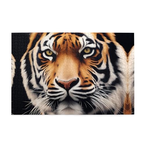 Jigsaw Puzzles1000 Teile Mjhkxlj Tiger Face Picture Quality Wooden Puzzle for Adults and Kids, Fun Puzzles, Stress Relieving Puzzles Jigsaw Puzzles1000 Teile Mjhkxlj Tiger Face Picture Quality Wooden Puzzle for Adults and Kids, Fun Puzzles, Stress Relieving Puzzles von MJHKXLJ