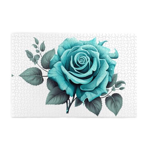 Jigsaw Puzzles1000 Teile Mjhkxlj Türkis Grau Rose Bildqualität Holzpuzzle für Erwachsene und Kinder, lustige Puzzles, Stressabbau Puzzles Jigsaw Puzzles1000 Teile Mjhkxlj Türkis Grau Rose Bildqualität Holzpuzzle für Erwachsene und Kinder, lustige Puzzles, Stressabbau Puzzles von MJHKXLJ