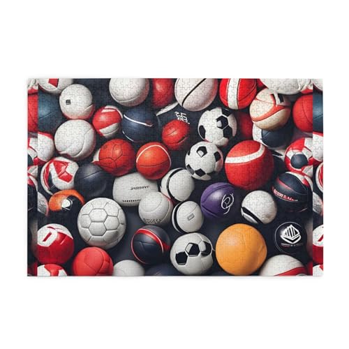 Jigsaw Puzzles1000 Teile Mjhkxlj Verschiedene Sportbälle Bildqualität Holzpuzzle für Erwachsene und Kinder, lustige Puzzles, Stressabbau-Puzzles Jigsaw Puzzles1000 Teile Mjhkxlj Verschiedene Sportbälle Bildqualität Holzpuzzle für Erwachsene und Kinder, lustige Puzzles, Stressabbau-Puzzles von MJHKXLJ