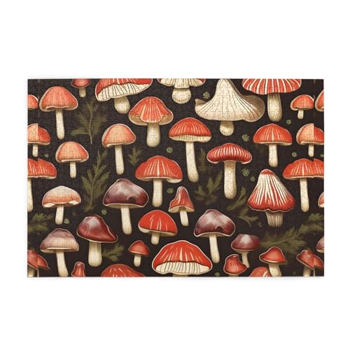Jigsaw Puzzles1000 Teile Mjhkxlj Vintage Essbare Pilze Bildqualität Holzpuzzle für Erwachsene und Kinder, lustige Puzzles, Stressabbau Puzzles Jigsaw Puzzles1000 Teile Mjhkxlj Vintage Essbare Pilze Bildqualität Holzpuzzle für Erwachsene und Kinder, lustige Puzzles, Stressabbau Puzzles von MJHKXLJ