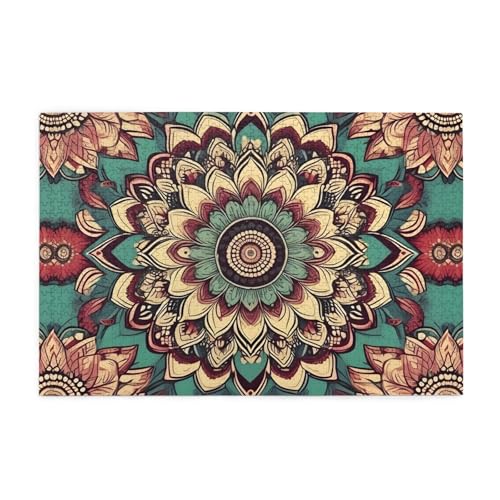 Jigsaw Puzzles1000 Teile Mjhkxlj Vintage Mandala Blumen Bildqualität Holzpuzzle für Erwachsene und Kinder, lustige Puzzles, Stressabbau Puzzles Jigsaw Puzzles1000 Teile Mjhkxlj Vintage Mandala Blumen Bildqualität Holzpuzzle für Erwachsene und Kinder, lustige Puzzles, Stressabbau Puzzles von MJHKXLJ