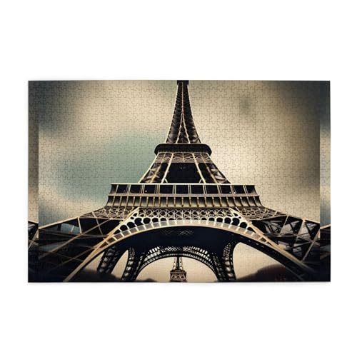 Jigsaw Puzzles1000 Teile Mjhkxlj Vintage Stil Eiffelturm Paris Bildqualität Holzpuzzle für Erwachsene und Kinder, lustige Puzzles, Stressabbau Puzzles Jigsaw Puzzles1000 Teile Mjhkxlj Vintage Stil Eiffelturm Paris Bildqualität Holzpuzzle für Erwachsene und Kinder, lustige Puzzles, Stressabbau Puzzles von MJHKXLJ