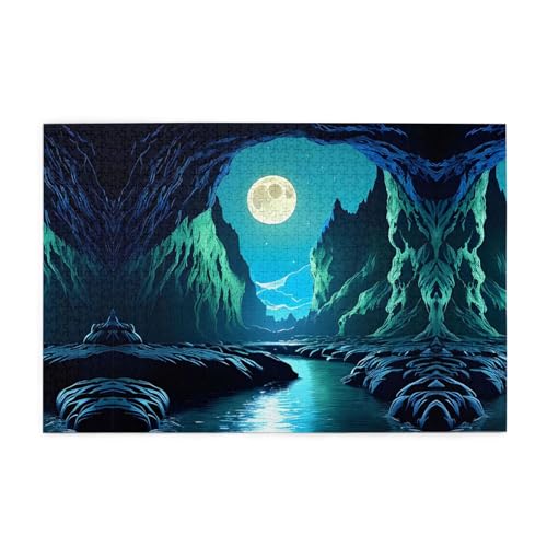 Jigsaw Puzzles1000 Teile Mjhkxlj Wasser Mond Höhle Bildqualität Holzpuzzle für Erwachsene und Kinder, lustige Puzzles, Stressabbau Puzzles Jigsaw Puzzles1000 Teile Mjhkxlj Wasser Mond Höhle Bildqualität Holzpuzzle für Erwachsene und Kinder, lustige Puzzles, Stressabbau Puzzles von MJHKXLJ