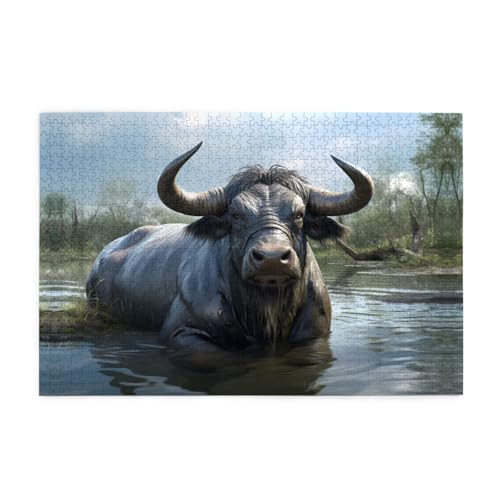 Jigsaw Puzzles1000 Teile Mjhkxlj Wasserbüffel Bildqualität Holzpuzzle für Erwachsene und Kinder, lustige Puzzles, Stressabbau Puzzles Jigsaw Puzzles1000 Teile Mjhkxlj Wasserbüffel Bildqualität Holzpuzzle für Erwachsene und Kinder, lustige Puzzles, Stressabbau Puzzles von MJHKXLJ