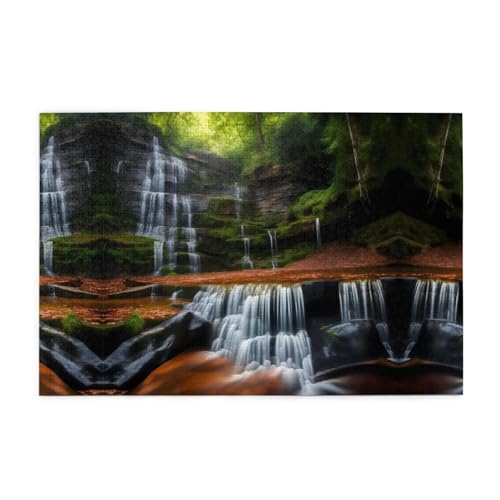 Jigsaw Puzzles1000 Teile Mjhkxlj Wasserfallansicht Bildqualität Holzpuzzle für Erwachsene und Kinder, lustige Puzzles, Stressabbau-Puzzles Jigsaw Puzzles1000 Teile Mjhkxlj Wasserfallansicht Bildqualität Holzpuzzle für Erwachsene und Kinder, lustige Puzzles, Stressabbau-Puzzles von MJHKXLJ