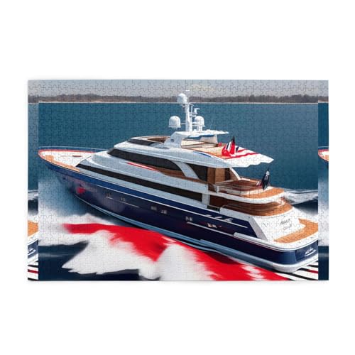 Jigsaw Puzzles1000 Teile Mjhkxlj Wörter Streifen Yacht Bildqualität Holzpuzzle für Erwachsene und Kinder, lustige Puzzles, Stressabbau Puzzles Jigsaw Puzzles1000 Teile Mjhkxlj Wörter Streifen Yacht Bildqualität Holzpuzzle für Erwachsene und Kinder, lustige Puzzles, Stressabbau Puzzles von MJHKXLJ