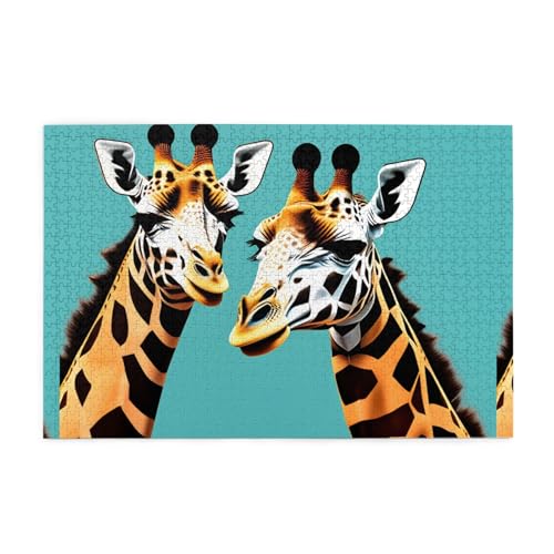 Jigsaw Puzzles1000 Teile Mjhkxlj Zwei Giraffen, Bildqualität, Holzpuzzle für Erwachsene und Kinder, lustige Puzzles, Stressabbau-Puzzles Jigsaw Puzzles1000 Teile Mjhkxlj Zwei Giraffen, Bildqualität, Holzpuzzle für Erwachsene und Kinder, lustige Puzzles, Stressabbau-Puzzles von MJHKXLJ