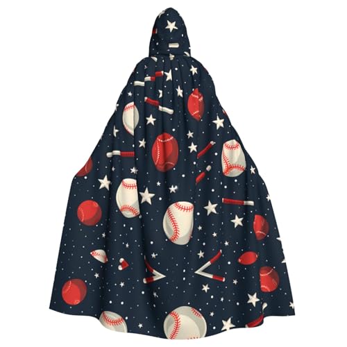 MJHKXLJ Baseball-Umhang mit Kapuze für Halloween, Rollenspiele und Kostümpartys von MJHKXLJ