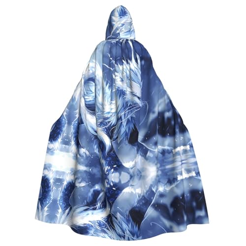 MJHKXLJ Blauer Totoro-Print-Kapuzenumhang für Halloween, Rollenspiele und Kostümpartys MJHKXLJ Blauer Totoro-Print-Kapuzenumhang für Halloween, Rollenspiele und Kostümpartys von MJHKXLJ