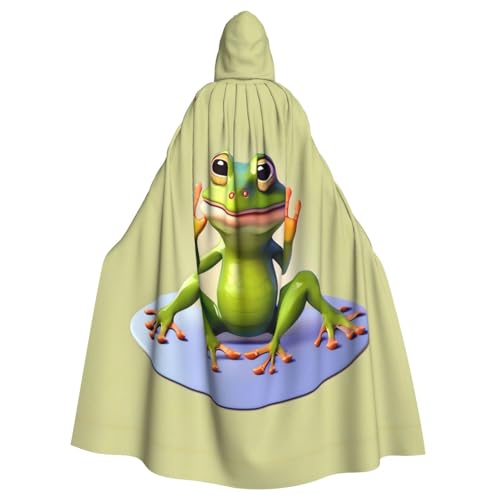 MJHKXLJ Der lustige Frosch macht Yoga Prints Kapuzenumhang für Halloween, Rollenspiele und Kostümpartys MJHKXLJ Der lustige Frosch macht Yoga Prints Kapuzenumhang für Halloween, Rollenspiele und Kostümpartys von MJHKXLJ