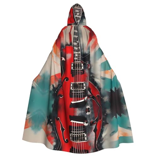 MJHKXLJ Gitarrenkunstdrucke mit Kapuze für Halloween, Rollenspiele und Kostümpartys MJHKXLJ Gitarrenkunstdrucke mit Kapuze für Halloween, Rollenspiele und Kostümpartys von MJHKXLJ