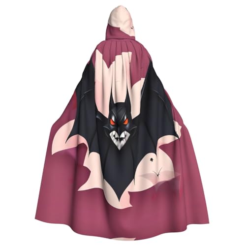 MJHKXLJ Halloween-Umhang mit Fledermaus-Aufdruck, Kapuzenumhang für Halloween, Rollenspiele und Kostümpartys von MJHKXLJ