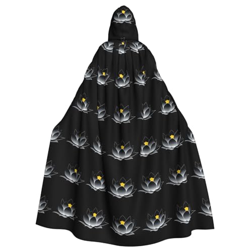 MJHKXLJ Ink Lotus Prints Kapuzenumhang für Halloween, Rollenspiele und Kostümpartys MJHKXLJ Ink Lotus Prints Kapuzenumhang für Halloween, Rollenspiele und Kostümpartys von MJHKXLJ