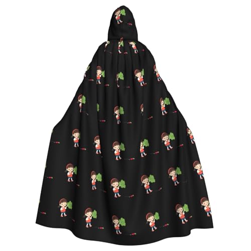 MJHKXLJ Kapuzenumhang für kleine Mädchen, die Radieschen ziehen, für Halloween, Rollenspiele und Kostümpartys MJHKXLJ Kapuzenumhang für kleine Mädchen, die Radieschen ziehen, für Halloween, Rollenspiele und Kostümpartys von MJHKXLJ
