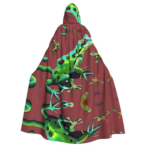 MJHKXLJ Kapuzenumhang mit Gecko-Eidechsen für Halloween, Rollenspiele und Kostümpartys MJHKXLJ Kapuzenumhang mit Gecko-Eidechsen für Halloween, Rollenspiele und Kostümpartys von MJHKXLJ