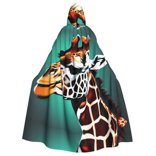 MJHKXLJ Kapuzenumhang mit Giraffen-Schmetterlings-Aufdruck, für Halloween, Rollenspiele und Kostümpartys MJHKXLJ Kapuzenumhang mit Giraffen-Schmetterlings-Aufdruck, für Halloween, Rollenspiele und Kostümpartys von MJHKXLJ
