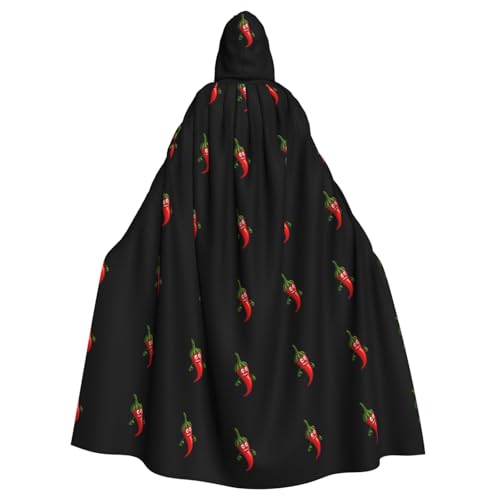 MJHKXLJ Kapuzenumhang mit Hot Peppers für Halloween, Rollenspiele und Kostümpartys von MJHKXLJ
