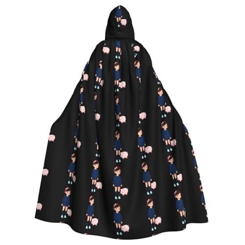 MJHKXLJ Kapuzenumhang mit Schweinchenmotiv für kleine Mädchen, für Halloween, Rollenspiele und Kostümpartys MJHKXLJ Kapuzenumhang mit Schweinchenmotiv für kleine Mädchen, für Halloween, Rollenspiele und Kostümpartys von MJHKXLJ