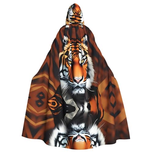 MJHKXLJ Kapuzenumhang mit Tiger-Aufdruck, für Halloween, Rollenspiele und Kostümpartys MJHKXLJ Kapuzenumhang mit Tiger-Aufdruck, für Halloween, Rollenspiele und Kostümpartys von MJHKXLJ