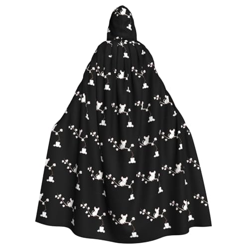 MJHKXLJ Kapuzenumhang mit kleiner Maus auf Magnolienzweig, für Halloween, Rollenspiele und Kostümpartys MJHKXLJ Kapuzenumhang mit kleiner Maus auf Magnolienzweig, für Halloween, Rollenspiele und Kostümpartys von MJHKXLJ