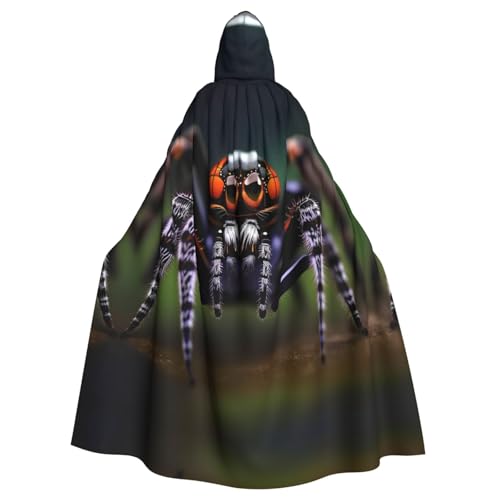 MJHKXLJ Kapuzenumhang mit tropischem Regenwald, Spinnen, für Halloween, Rollenspiele und Kostümpartys von MJHKXLJ
