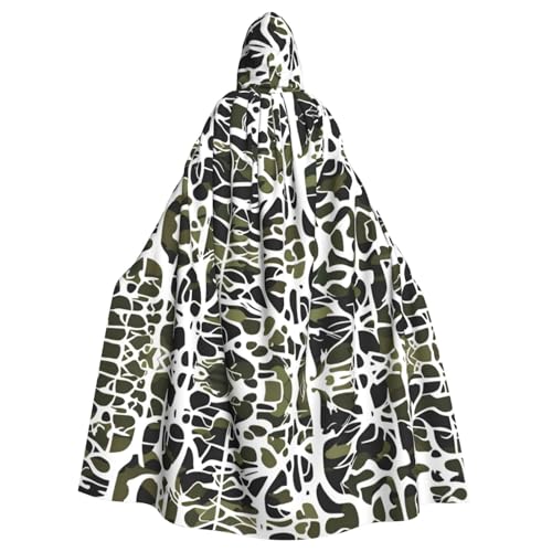 MJHKXLJ Kapuzenumhang mit weißem Baum, Camouflage-Druck, für Halloween, Rollenspiele und Kostümpartys MJHKXLJ Kapuzenumhang mit weißem Baum, Camouflage-Druck, für Halloween, Rollenspiele und Kostümpartys von MJHKXLJ