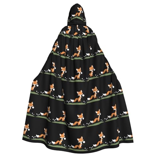 MJHKXLJ Kleiner Fuchs pflückt Löwenzahn-Druck Kapuzenumhang für Halloween, Rollenspiele und Kostümpartys MJHKXLJ Kleiner Fuchs pflückt Löwenzahn-Druck Kapuzenumhang für Halloween, Rollenspiele und Kostümpartys von MJHKXLJ