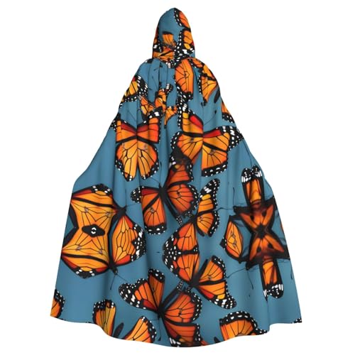 MJHKXLJ Monarch-Schmetterlinge-Druck Kapuzenumhang für Halloween, Rollenspiele und Kostümpartys MJHKXLJ Monarch-Schmetterlinge-Druck Kapuzenumhang für Halloween, Rollenspiele und Kostümpartys von MJHKXLJ
