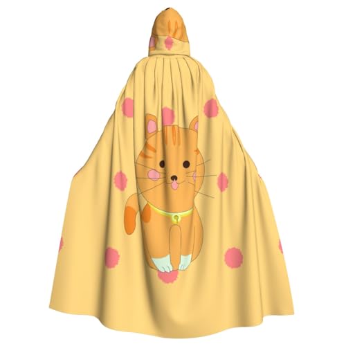 MJHKXLJ Niedlicher Cartoon-Kätzchen-Umhang mit Kapuze für Halloween, Rollenspiele und Kostümpartys MJHKXLJ Niedlicher Cartoon-Kätzchen-Umhang mit Kapuze für Halloween, Rollenspiele und Kostümpartys von MJHKXLJ