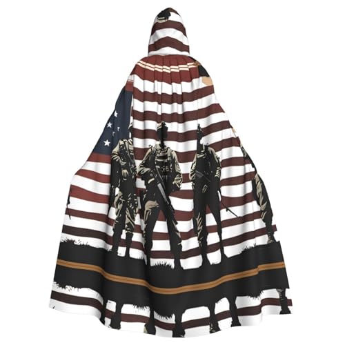 MJHKXLJ Patriotischer Gedenktags-Umhang mit Kapuze für Halloween, Rollenspiele und Kostümpartys MJHKXLJ Patriotischer Gedenktags-Umhang mit Kapuze für Halloween, Rollenspiele und Kostümpartys von MJHKXLJ