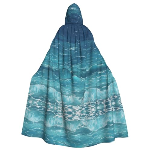 MJHKXLJ The Deep Blue Sea Prints Kapuzenumhang für Halloween, Rollenspiele und Kostümpartys von MJHKXLJ