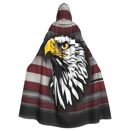 MJHKXLJ US-Armee-Umhang mit cooler amerikanischer Flagge, Adler-Druck, Kapuzenumhang für Halloween, Rollenspiele und Kostümpartys MJHKXLJ US-Armee-Umhang mit cooler amerikanischer Flagge, Adler-Druck, Kapuzenumhang für Halloween, Rollenspiele und Kostümpartys von MJHKXLJ
