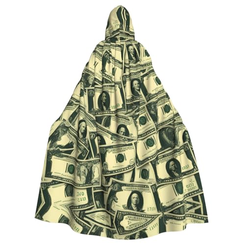 MJHKXLJ Umhang mit Kapuze für Halloween, Rollenspiele und Kostümpartys mit Cartoon-Dollar-Aufdruck MJHKXLJ Umhang mit Kapuze für Halloween, Rollenspiele und Kostümpartys mit Cartoon-Dollar-Aufdruck von MJHKXLJ