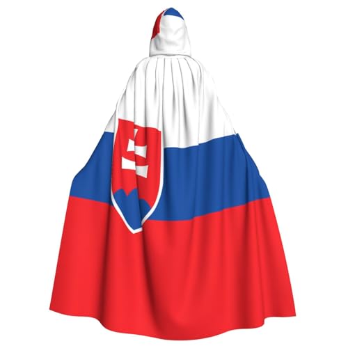 MJHKXLJ Umhang mit Kapuze für Halloween, Rollenspiele und Kostümpartys mit Flagge der Slowakei von MJHKXLJ