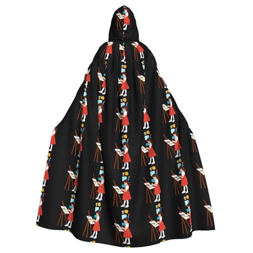MJHKXLJ Umhang mit Kapuze für kleine Mädchen, die ernsthaft zeichnen, für Halloween, Rollenspiele und Kostümpartys MJHKXLJ Umhang mit Kapuze für kleine Mädchen, die ernsthaft zeichnen, für Halloween, Rollenspiele und Kostümpartys von MJHKXLJ
