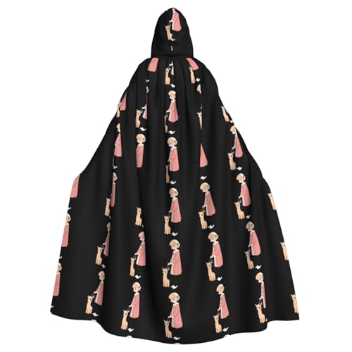MJHKXLJ Umhang mit Kapuze für kleine Mädchen mit Alpaka-Aufdruck, für Halloween, Rollenspiele und Kostümpartys MJHKXLJ Umhang mit Kapuze für kleine Mädchen mit Alpaka-Aufdruck, für Halloween, Rollenspiele und Kostümpartys von MJHKXLJ
