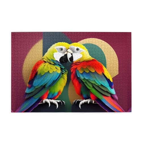 Mjhkxlj Puzzles, zweifarbige Papageien, Bildqualität, Holzpuzzle für Erwachsene und Kinder, lustige Puzzles, Stressabbau-Puzzles, 1000 Teile Mjhkxlj Puzzles, zweifarbige Papageien, Bildqualität, Holzpuzzle für Erwachsene und Kinder, lustige Puzzles, Stressabbau-Puzzles, 1000 Teile von MJHKXLJ