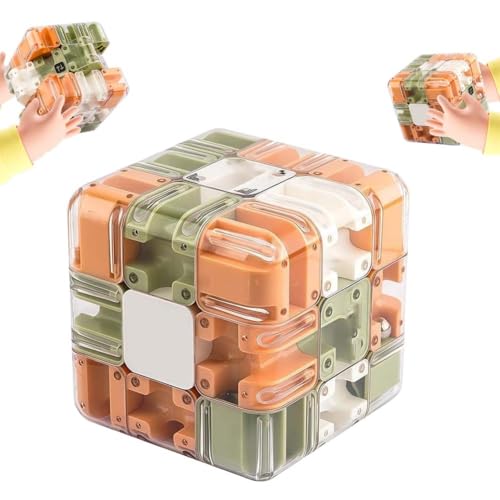Großer Labyrinth-3D-Puzzle-Labyrinthwürfel – Spannendes Denkspiel, Herausforderndes Hand-Denkspiel Mit Stahlkugel, Tragbarer Interaktiver Puzzlewürfel Für Konzentrationstraining(1pc) von MJOYIS