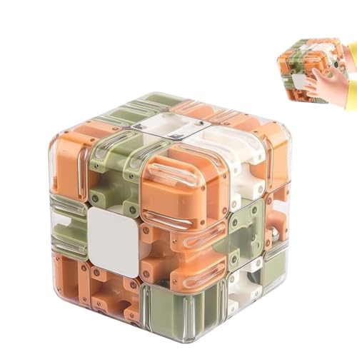 Großer Labyrinth-3D-Puzzle-Labyrinthwürfel – Spannendes Denkspiel, Herausforderndes Hand-Denkspiel Mit Stahlkugel, Tragbarer Interaktiver Puzzlewürfel Für Konzentrationstraining(1pc) von MJOYIS