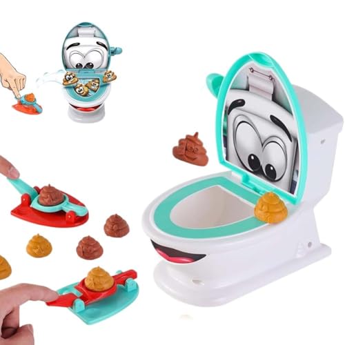 Interaktives KOT-Schießspiel-Set Für Familienspaß, Toiletten-Zielspiel Für Die Familie, Gummi-KOT-Schießspielzeug-Set Mit Werfern Und Toilettenschüssel(1pc) von MJOYIS