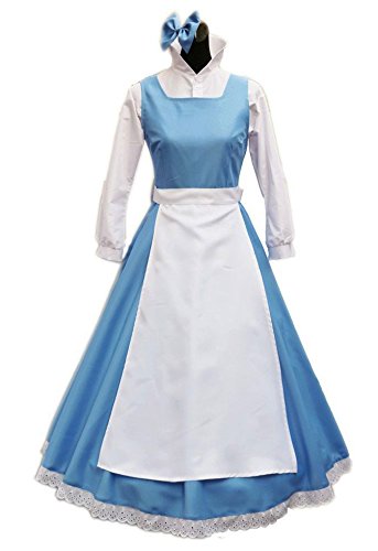 MJPARTY Belle-Kostüm für Damen, blau, Märchenblau, Dienstmädchen-Kostüm, Größe L von MJPARTY