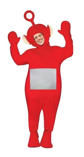 MJPARTY Erwachsenenkostüm 90er Jahre TV Cartoon Deluxe 2000er Jahre Fernsehen Verkleidung Outfit (rot) von MJPARTY
