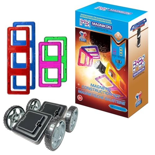 MAGNIKON 2 klick Räder mit 2 Rechtecke und 2 Super Rechtecke für Magnetische Bausteine, ideal als Konstruktionsspielzeug zur Förderung von Kreativität und Motorik, Spielzeug für Kinder ab 3 Jahre MAGNIKON 2 klick Räder mit 2 Rechtecke und 2 Super Rechtecke für Magnetische Bausteine, ideal als Konstruktionsspielzeug zur Förderung von Kreativität und Motorik, Spielzeug für Kinder ab 3 Jahre von MK MAGNIKON